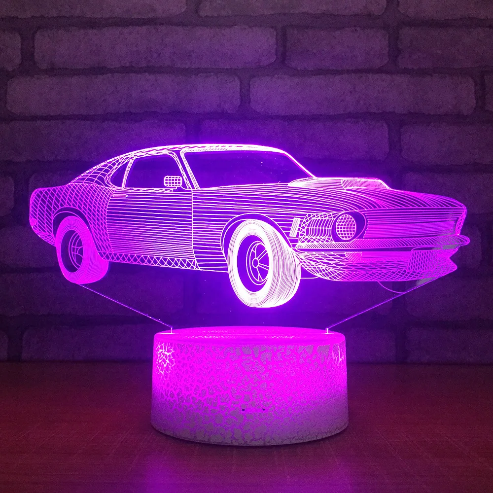 Креативная Новинка Ночная светодиодная Подарочная 3d лампа для спальни цветная