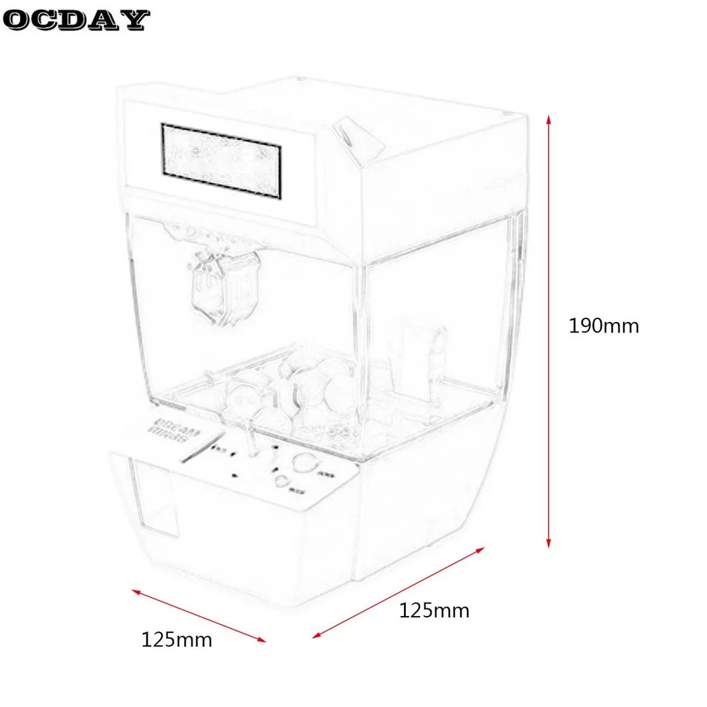 Управляемые монетами конфетные Захваты куклы шары Catcher настольная игра забавные игрушки Мини кран коготь машина с будильником для детей мяч набор