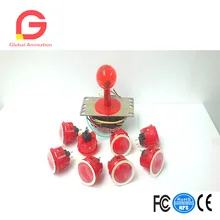 JLF-TP-8YT Joystick OBSC-30-CR Clear Red Balltop And Translucent Red Shaft Cover And Dust Washer red dust novel