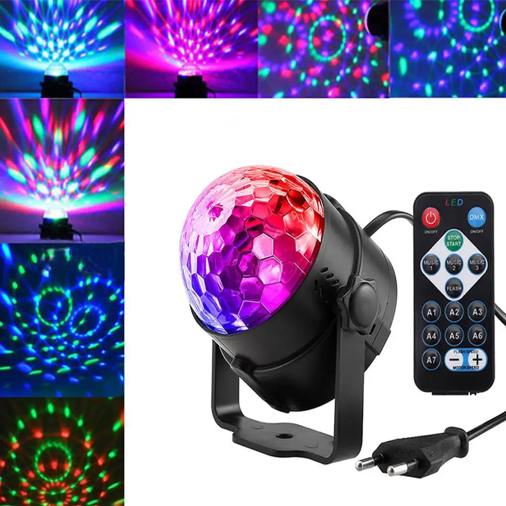 

HobbyLane 3W LED RGB Rotating Magic Ball Light Stage Light Projecting Lamp for Disco Party Festival Wedding Decoration