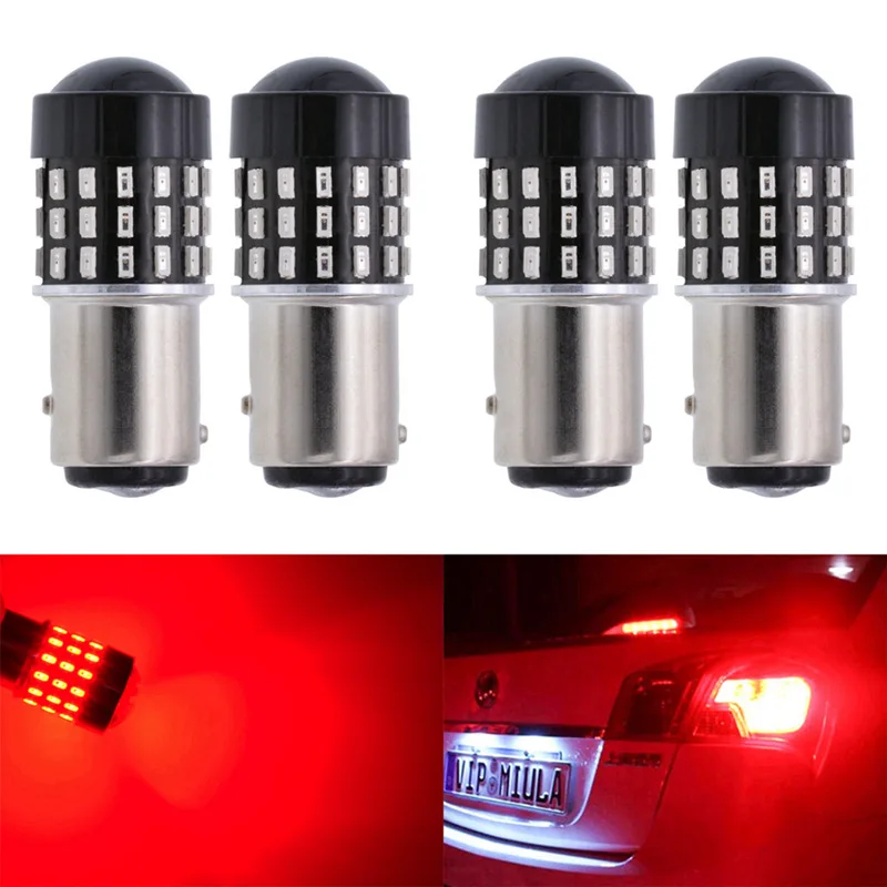 Katur 4x 1157 BAY15D Base Doulbe Filaments Led Car Replacement Bulbs