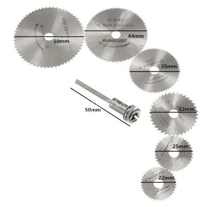 7in1 HSS круговой Режущие диски с держателем ratary инструмент для металла, дерева Резка лезвие диски