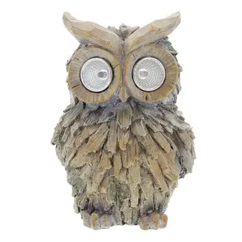 

Hot Sale Solar European Style Garden Courtyard Resin LED Luminous Simulation Owl Ornaments Gardening Decoration
