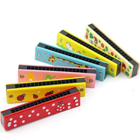 Music instruments harmonica mouth organ wooden musical instrument toys