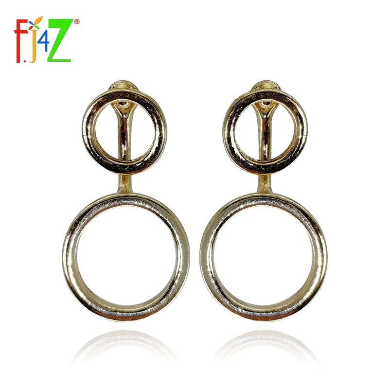 

F.J4Z Clearance sale Personality geometric design circle/triangle Studs earrings Fashion metal style Earrings for Women