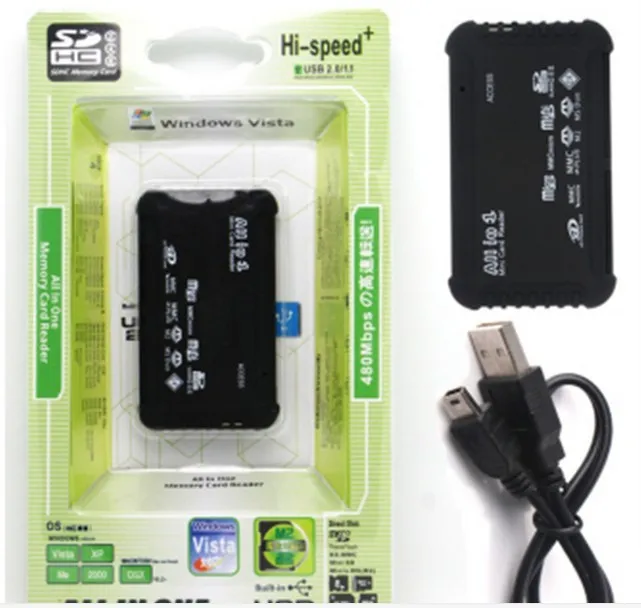 Мини 26-в-1 USB 2.0 High Скорость чтения карт памяти CF XD SD MS SDHC