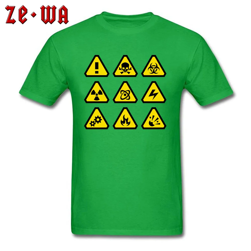 Round Collar danger 1294358_960_720 Cotton Men's T Shirt Printed On Short Sleeve T Shirt Prevailing Custom T Shirts danger 1294358_960_720 green