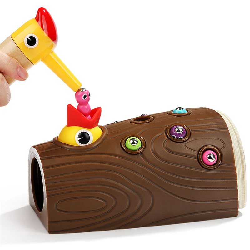 Kaufen Specht Fangen Würmer Spiel Magnetic Holz Spielzeug Kinder Früh Pädagogisches Spielzeug Für Kinder Baby Lernen Holz Blöcke Jungen Spielzeug