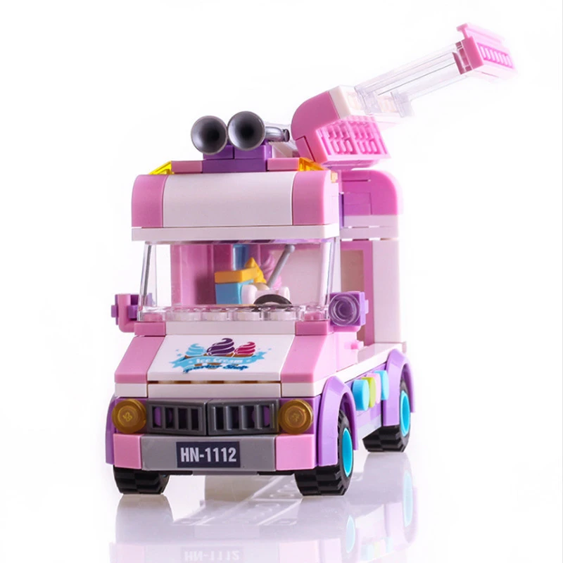 

New Arrival Enlighten Girl City Building Blocks Ice Cream Van Construction Compatible with toys City Child's Educational Toys