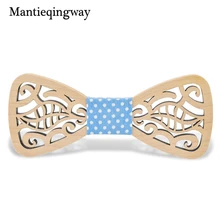 Mantieqingway большой деревянный галстук-бабочка для мужчин классические деревянные галстуки-бабочки Творческий 3D ручной работы Романтический из полой древесины деревянный галстук-бабочка