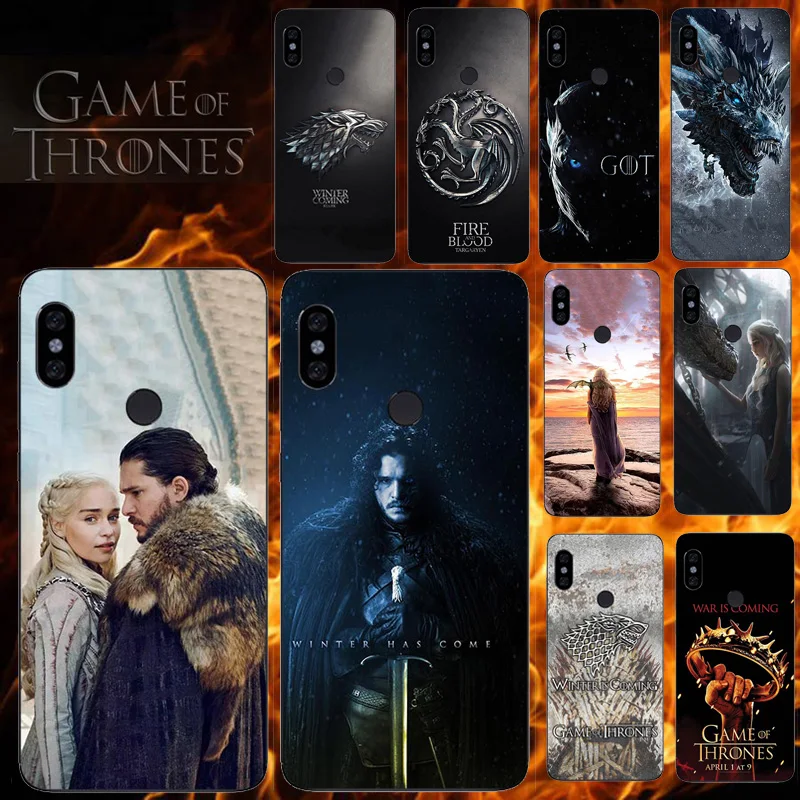 

For Xiaomi Redmi Note 7 Case Cover for redmi note7 pro Painted Phone Back Case For xiaomi redmi note 7 Cover Game Of Thrones