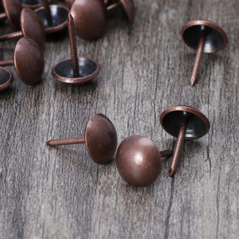 100pcs Antique Brass Upholstery Nails Furniture Tacks Pushpins Hardware Decor 100pcs Antique Brass Upholstery Nails Furniture Tacks Pushpins Hardware Decor
