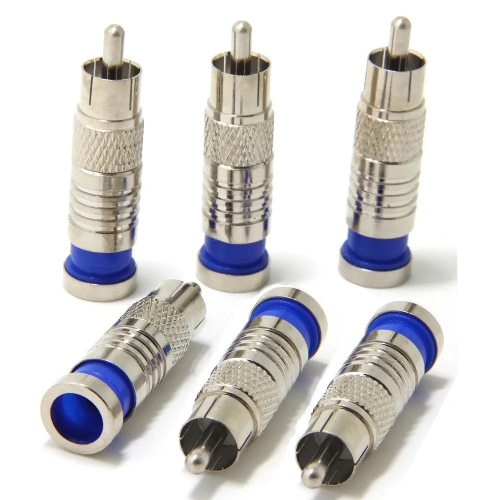 

Ancable 6-Pack Dual/Tri/Quad RCA Compression Connector for RG6