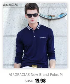 Airgracias бренд Поло S Mens Solid Цвет поло Рубашки для мальчиков хлопок длинный рукав Camisas Поло стенд воротник мужской Поло рубашка 3XL 8889