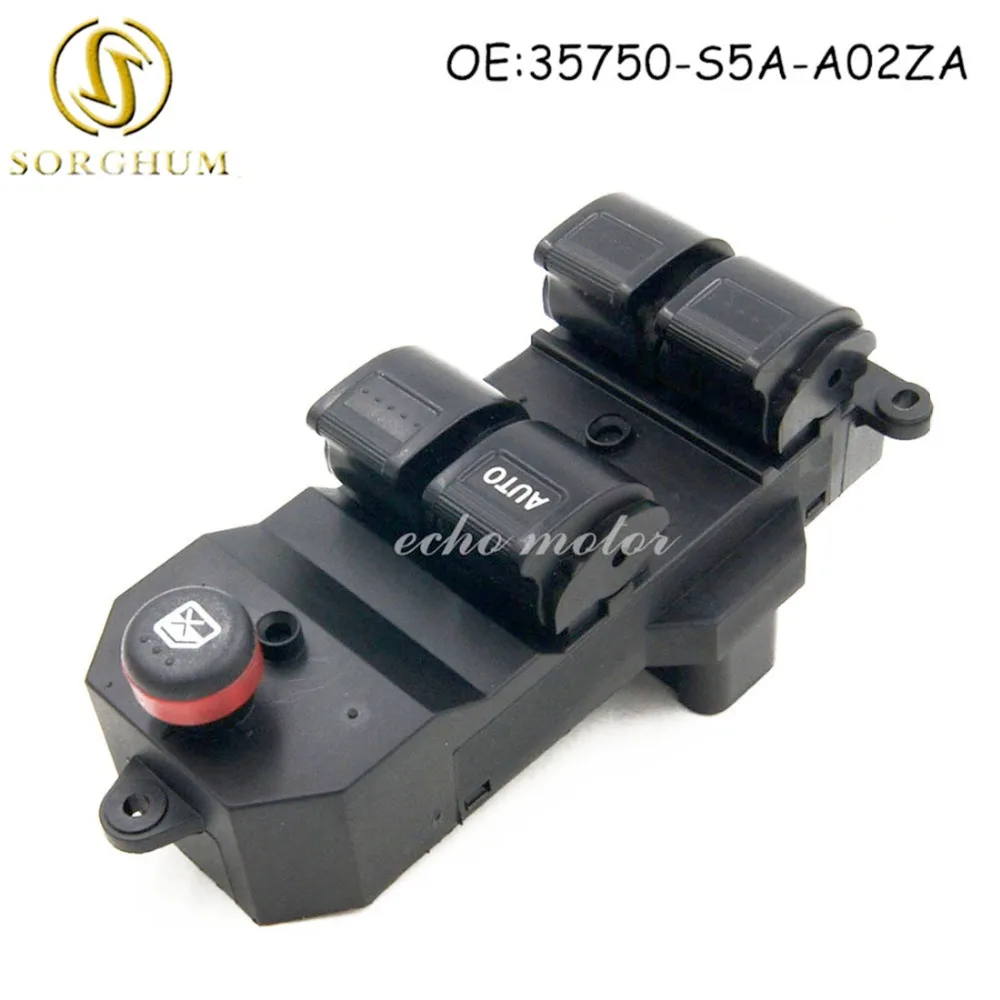 

New 35750-S5A-A02ZA Black Electric Power LHD Window Master Switch for Honda Civic 2001-2005 35750S5AA02ZA