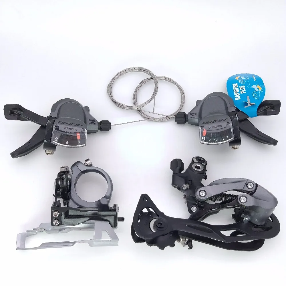 

Shimano Alivio M4000 3Sx9S 27 9 Speed 9S 27S MTB Bicycle Groupset Kit 3 Parts Shifter Lever & Front Derailleur & Rear Derailleur