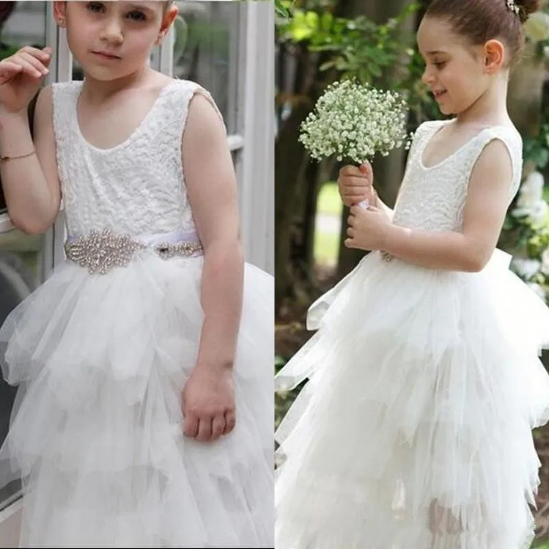 tiered tulle flower girl dress