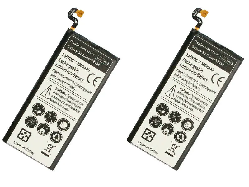 2pcs /lot 3900mAh EB BG935ABE Replacement Battery For Samsung Galaxy S7