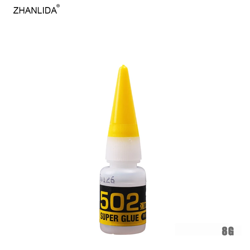 

ZHANLIDA 502 8g Super Glue Instant Quick Drying Cyanoacrylate Adhesive Strong Fast Leather Metal Office Stationery Liquid Glue