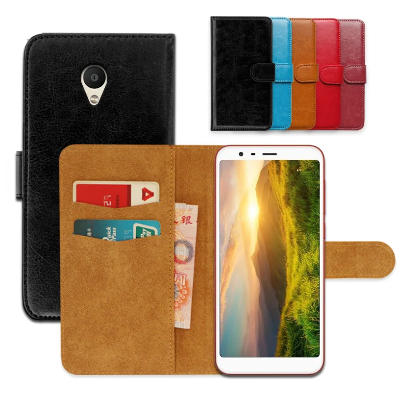 

For On Meizu M8c M8 c Luxury PU Leather Flip wallet case for Meizu M8c Exclusive Slip-resistant Ultra-thin Phone Cover,book case