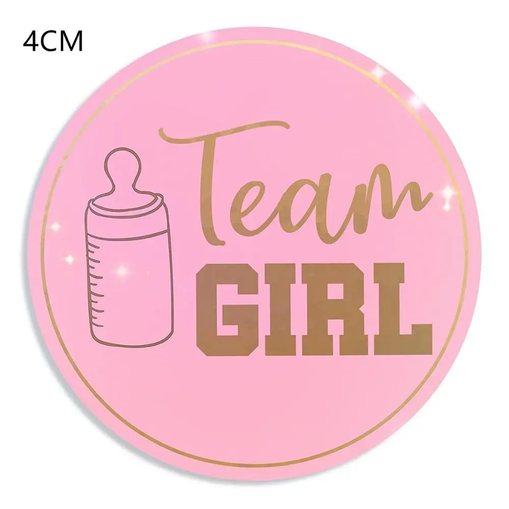 24pcs/set Gender Reveal Vote Stickers Pink Blue Team Boy Team Girl Gift