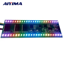 Aiyima 5 шт. 5 в RGB светодиодный индикатор уровня VU измерительный усилитель плата DIY MCU регулируемый дисплей двухканальный двойной 24