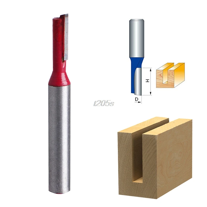 

1/4" Shank 3/16" Blade Single Flute Tipped Straight Router Carbide Bit Cutter T12 Drop ship