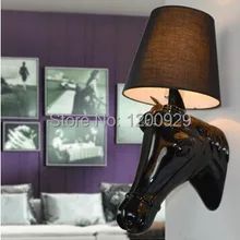 С головой лошади на стену лампа светодиодный для спальни/столовой/Дверной проем черный/белый WLL-30