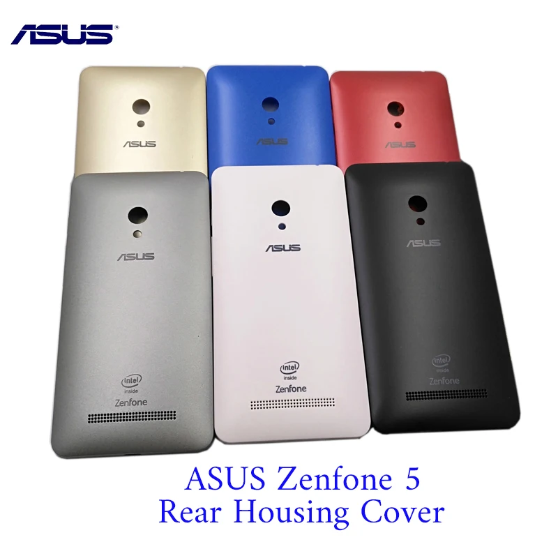 

New Back Cover For ASUS Zenfone 5 Battery Cover Case A501CG A500CG A500KL Housing Rear Door with Voluem Power Button, 5 Color