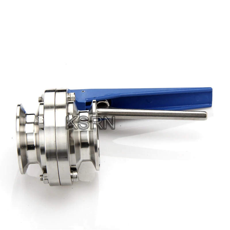 

2" Sanitary Butterfly Valve with Trigger Handle Stainless Steel 304 Tri Clamp Clover DN 51MM