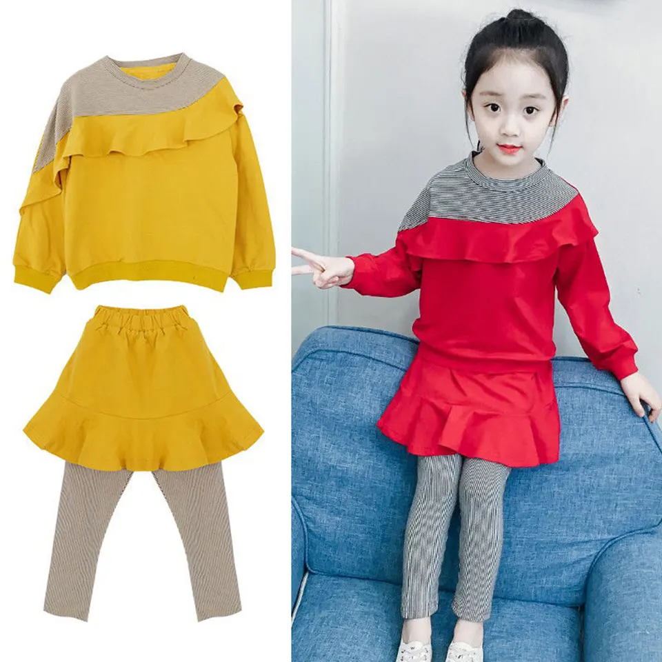  Baby Girl Tracksuit Autumn 3T-12 Yrs Girls Clothing Sets Children Clothes Spring New Suits Kids Gir