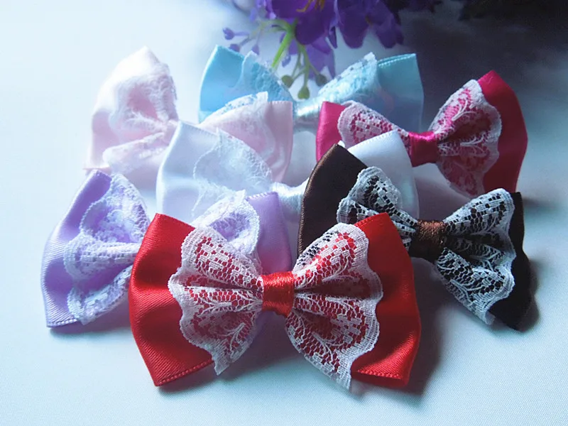 50pcs / ribbon flower bow applique craft sewing | Детская одежда и обувь
