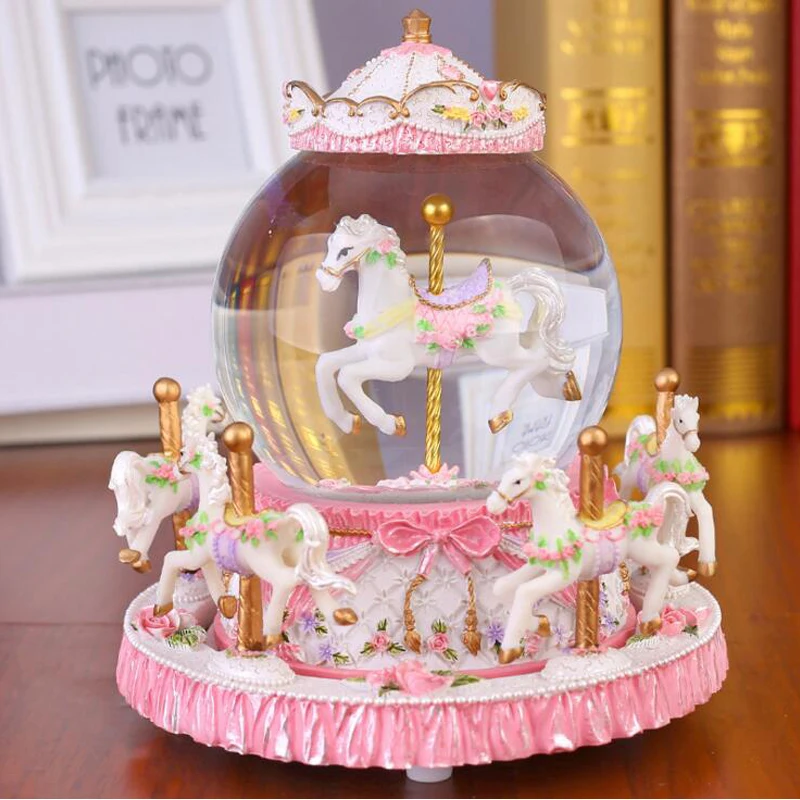 

Rotating Crystal Ball Music Box Music Box Home Creative Birthday Gift Children's Day Christmas Kids