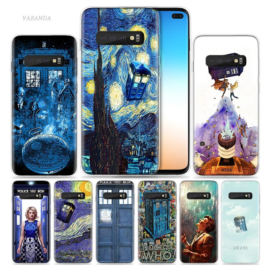 

Box Doctor Who Van Gogh Case for Samsung Galaxy S8 S9 S10 5G S10e S7 Note 8 9 10 J4 J6 Plus J5 J8 2018 J3 Silicone Phone Bags