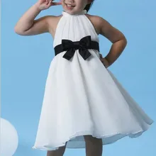 Белое платье цветок девочки платья для свадеб партия причастие высокой моды дети pageant платья для девочек