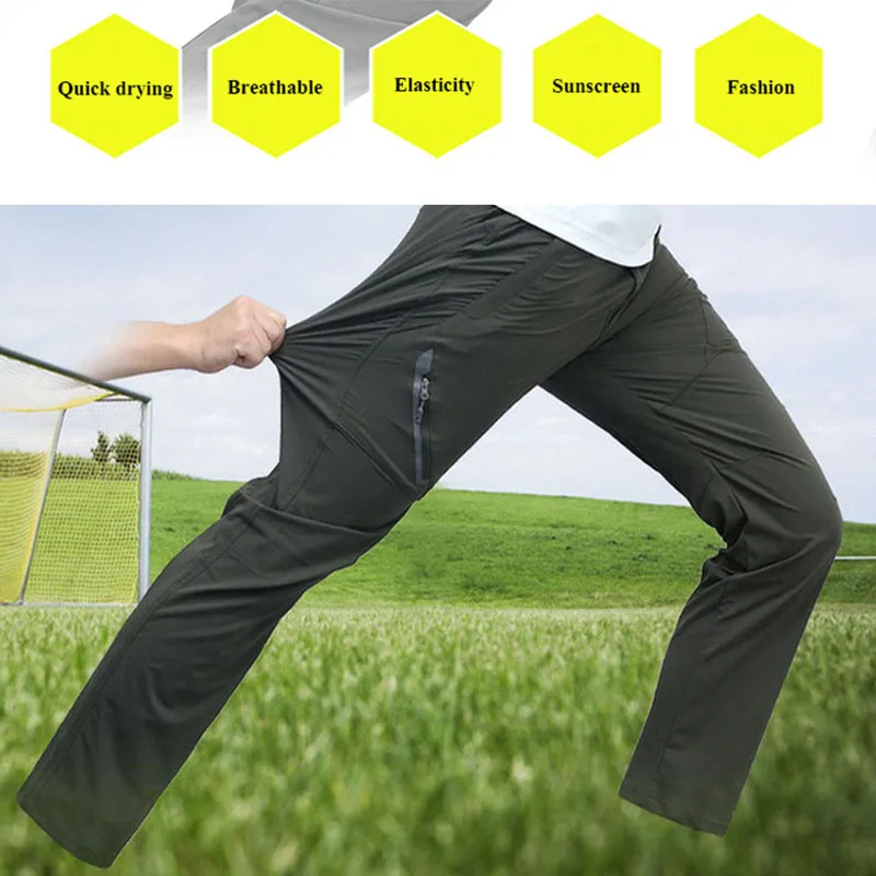 NUONEKO Stretch Hiking Pants Mens Outdoor Sports Breathable Mountain Trekking Fishing Cycling Waterproof Quick Dry Trousers PN12