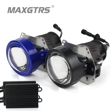 High Quality MAXGTRS Car Bi-LED Projector Lens LED Headlight Hi Lo Beam Car-Styling 35W 5500K Retrofit Kit Auto Lighting