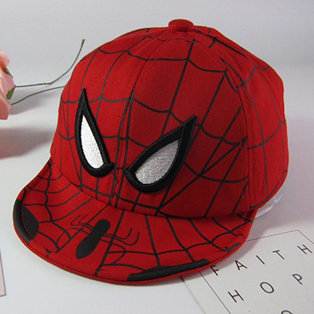 New Spiderman Cartoon baby Embroidery Cotton Baseball Cap kids Boy Girl