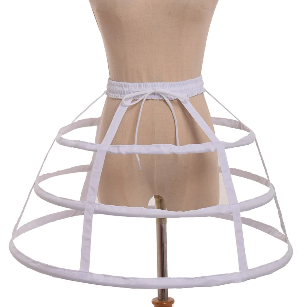 

3 Hoops Petticoat Underskirt Lady Crinoline Adjustable Pannier Cage Bustle
