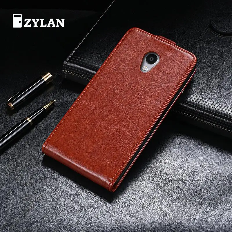 Кожаный чехол ZYLAN для Meizu M5S флип-кейс черный коричневый Модный деловой Fundas &amp FREE