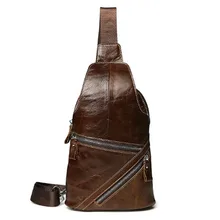 Мужская модная сумка путешественника из натуральной воловьей кожи, нагрудные сумки, Повседневная сумка через плечо, рюкзак