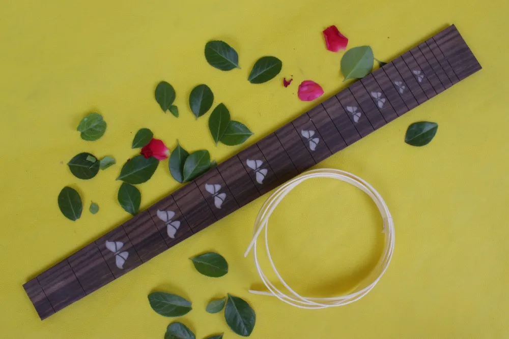 

Guitar Accessories 1 x 25.5"electric Guitar Fretboard electric guitar rose Wood Fretboard Parts 00-11 # inlay