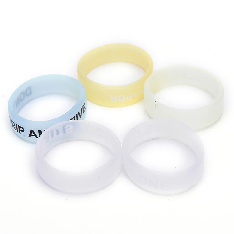5PCS Silicone Ecig Vape Ring protection vape Anti Slip for RDA Tank Mechanical Mods Glow Dark Vape Ring Bands Rubber vape rings