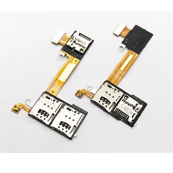 

Dual & Single Sim Card Reader Tray + TF Card Slot Memory Card Flex Cable Board For Sony Xperia M2 S50H D2303 D2305 Spare Parts