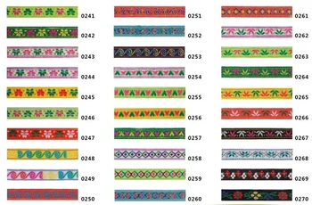 

Free shipping 0.8-1CM nation style single face dyed yarn embroidery ribbon,fashion and folk,XERY0826J