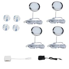 

1Pcs 12V 2.5W Slim 3 LED Under Cabinet night Lights Kit Warm White Kitchen Wardrobe Cupboard Showcase LEDs Lighting Lamps
