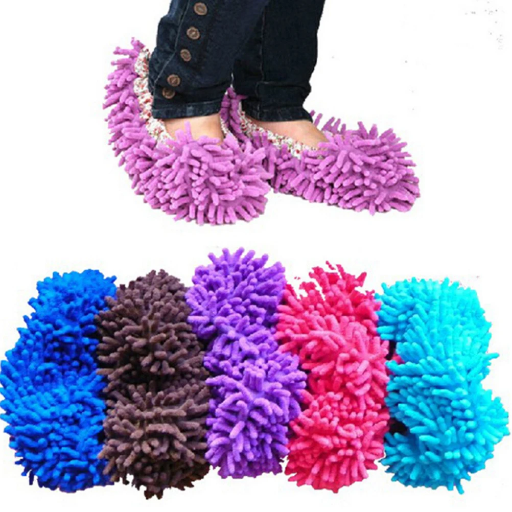 1 PCS Cover Microfiber Floor Cleaner Dust Cleaner Grazing Slippers House Bathroom Cleaning Mop Slipper Lazy Shoes