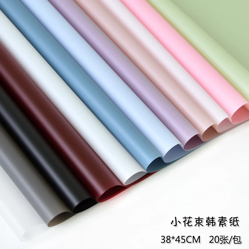 

20pcs/lot Flower Packaging Paper Matte surface Transparent Packaging Material Paper Bouquet Florist Supplies Gift Wrapping Paper