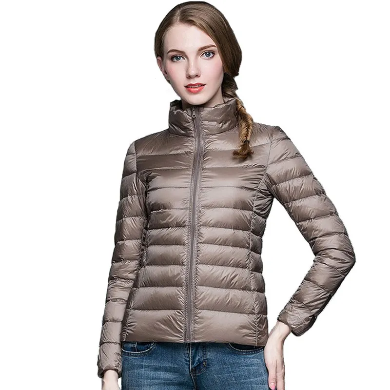 

Women Parkas 2019 Brand Winter Ultra Light Coats Women's White Duck Down Warm Slim Coat and Jackets Ladies Outwear Parkas