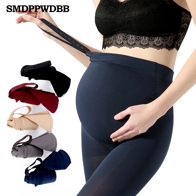 SMDPPWDBB Women Adjustable High Waist Leggings High Elastic Maternity leggings Pregnant Clothes Pants For Women Stockings